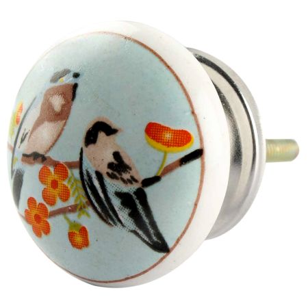 Multicolor Bird Ceramic Flat Drawer Knob Online